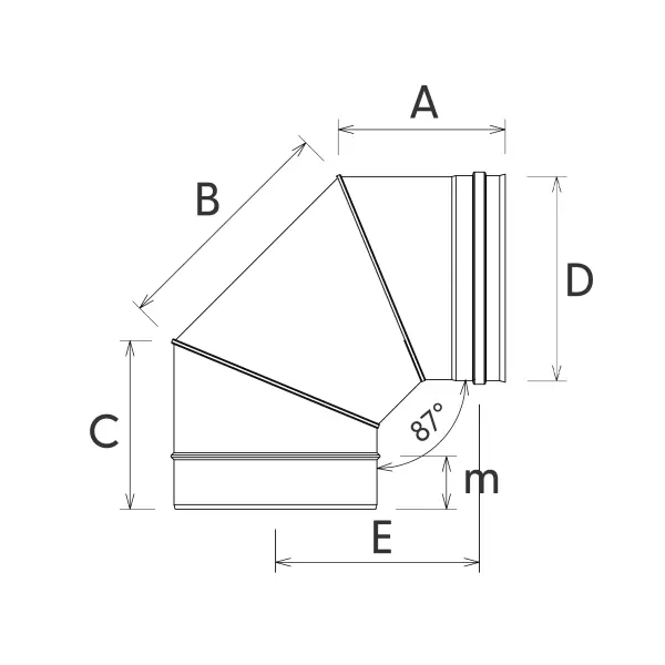 SLXD87 - 87º Dirsek